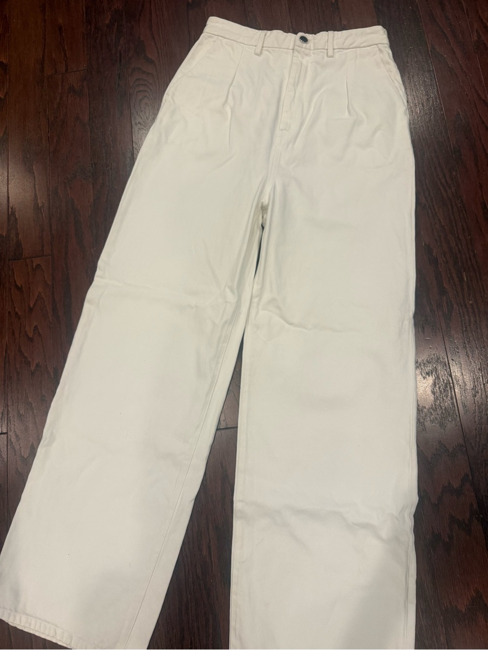 Loulou Studio Cream Wide-Leg High-Rise Jeans